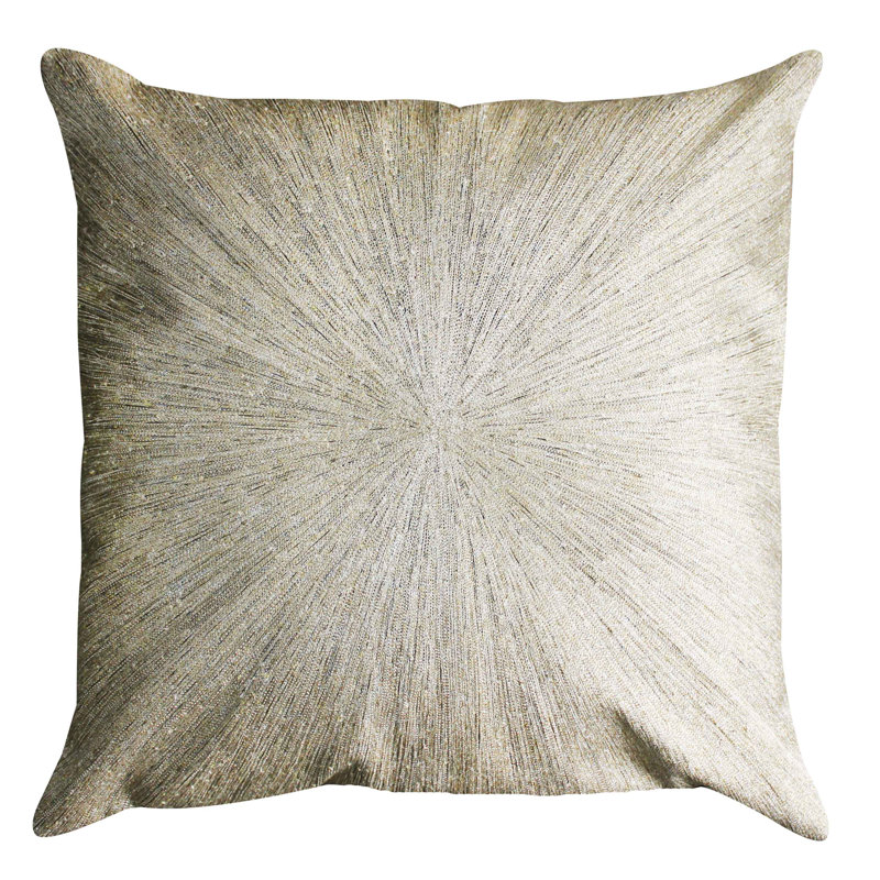 Coussin en lin Cloud9 Design Nim Charcoal Gold Silver 20"x20", Or