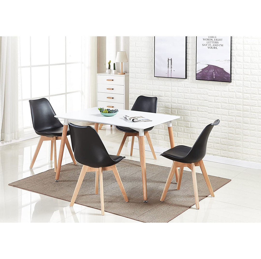 Zane 4 Person Modern Dining Table Set