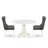 EBBB788E36D54ADF8EA318B82A57CA7E 3-Pc Modern Dining Set Include a Dining Table with Veined Marble Pattern Tabletop and 2 Platinum Gray Faux Leather Chairs, Linen white-1333594032