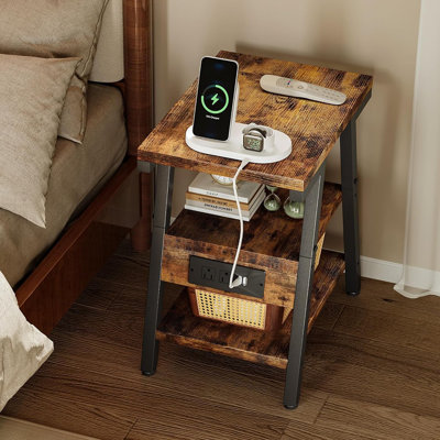 Table de bout avec station de charge, petites tables d'appoint avec 7 ...