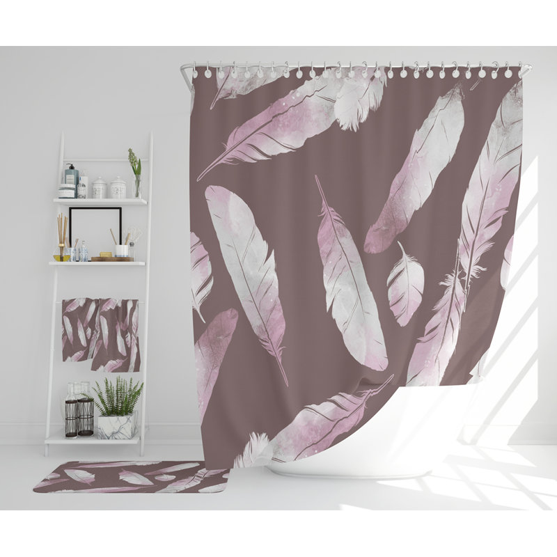 Natnael Polyester Shower Curtain Set