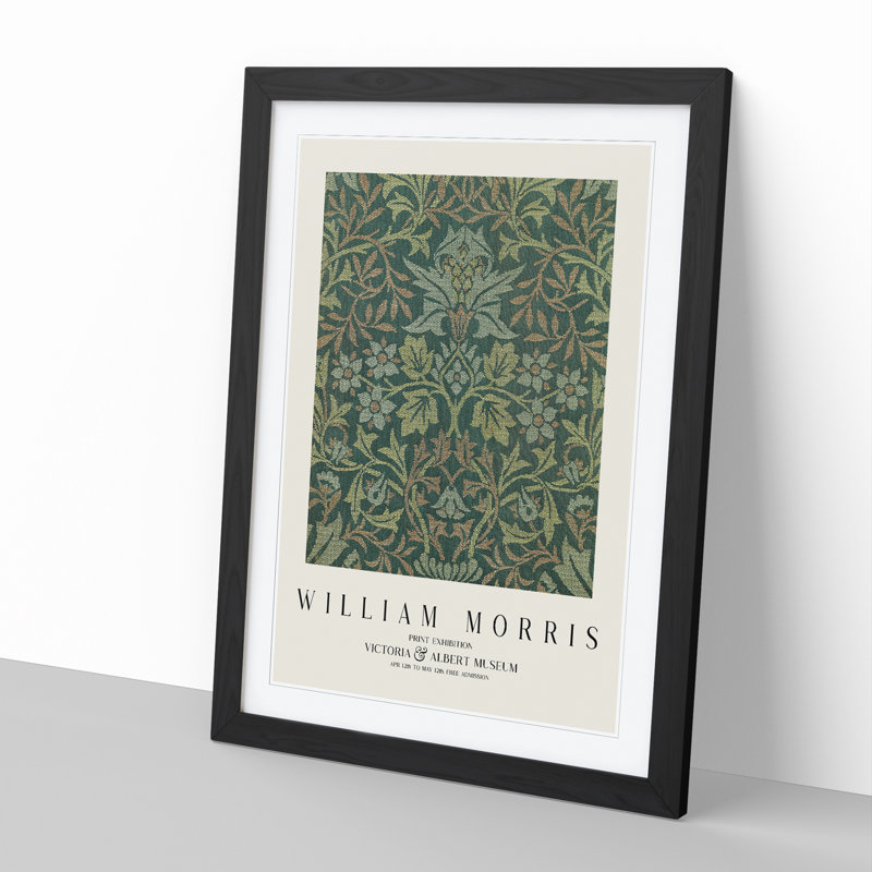 Flower Garden Vol.2 by William Morris - Single Picture Frame Print, Black Framed, 36cm H x 27cm W x 2cm D