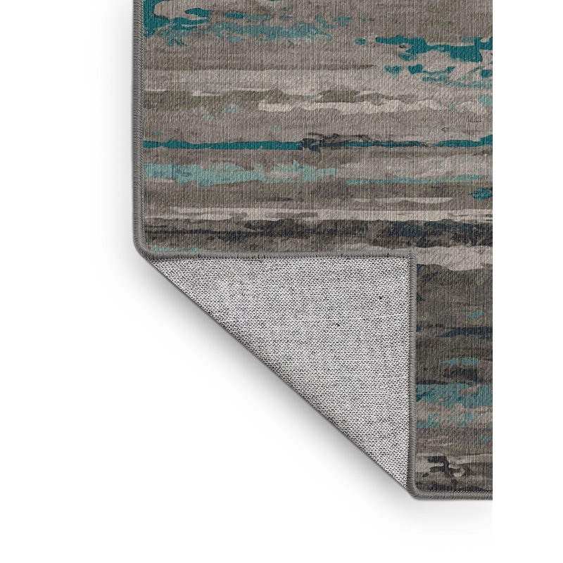 Tapis gris lavable à la machine GSIX03688, Carré 7 pi