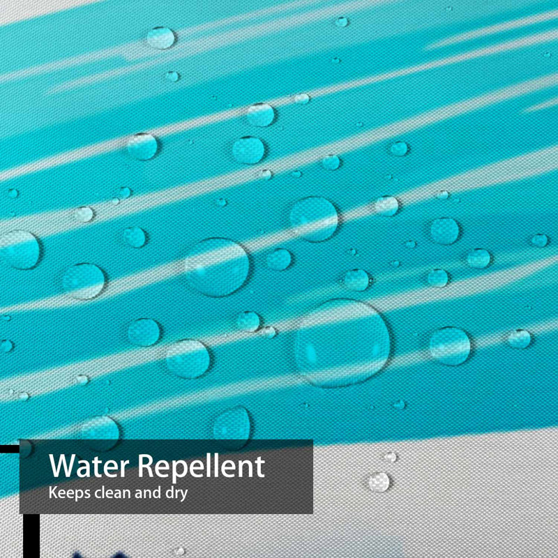 Rideau de douche imperméable à l'eau avec 12 crochets, L 72 po x l 78 po