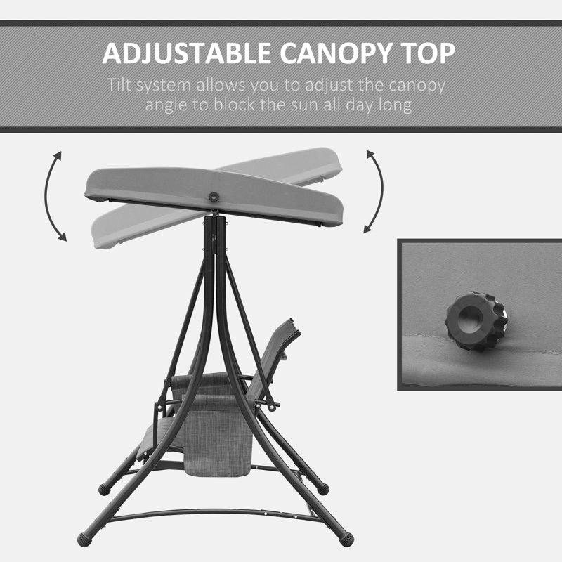 3 Person Porch Swing with Canopy