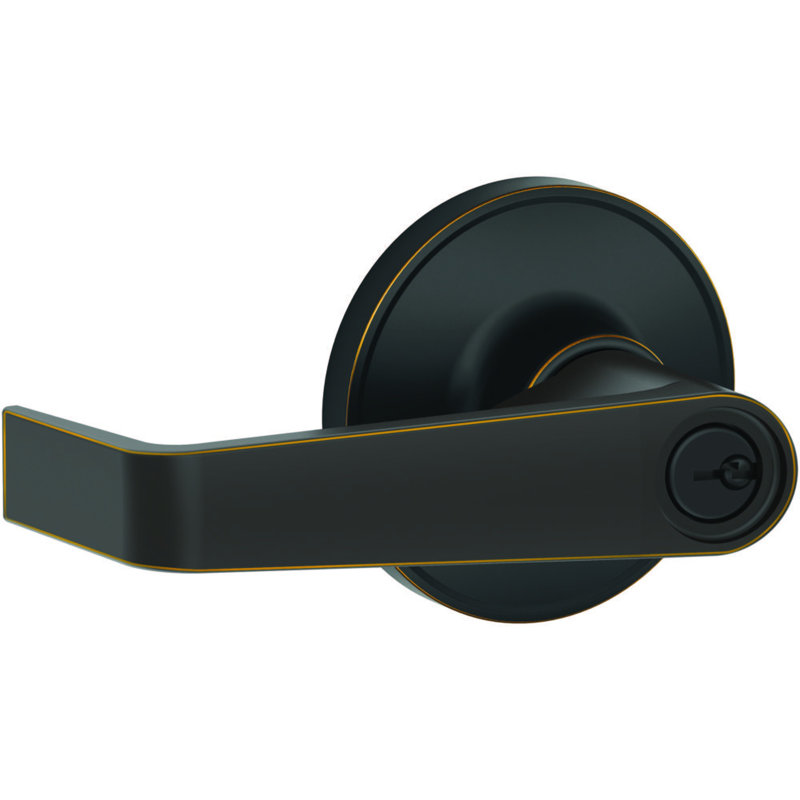 Levier de porte Marin, Verrouillé à clé, Noir mat