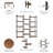 5-Tier Industrial Bookshelf, Wide Wooden Bookcase with 14 Open Shelves, Sturdy Metal Frame
