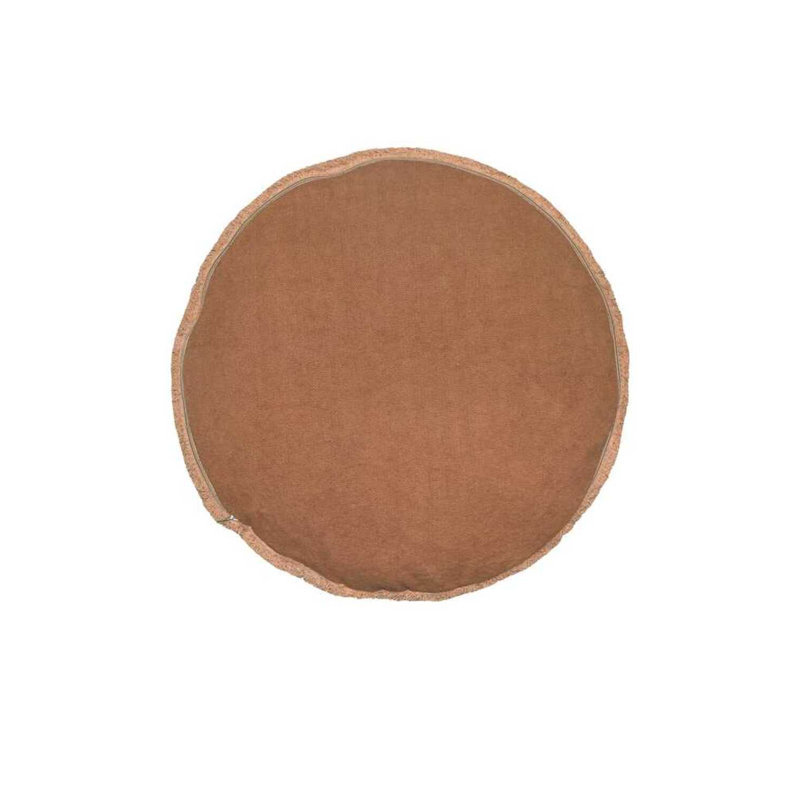 Pyjama Party Round Pouf, Chestnut