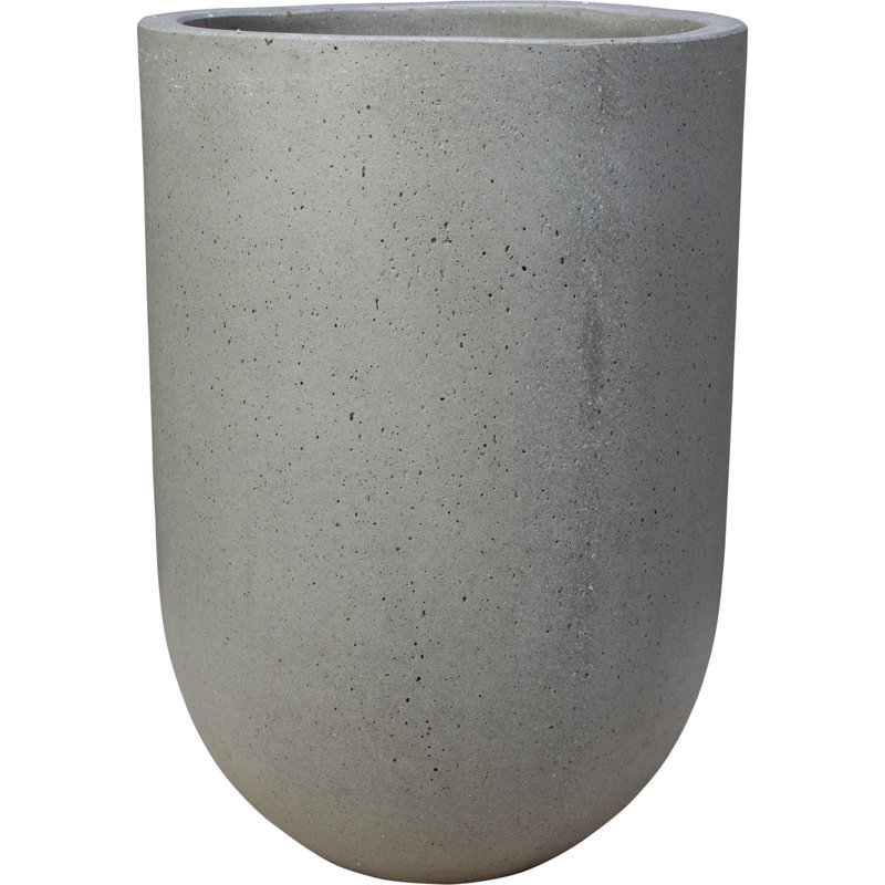 Grand pot à fleurs léger de 14 po - Gris naturel, Dark Grey