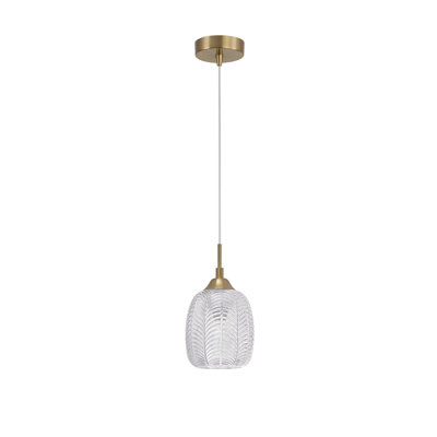 1 - Light Satin Gold Jar Pendant