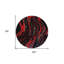 Tapis intérieur rond lavable abstrait noir et rouge 8 pi HomeRoots