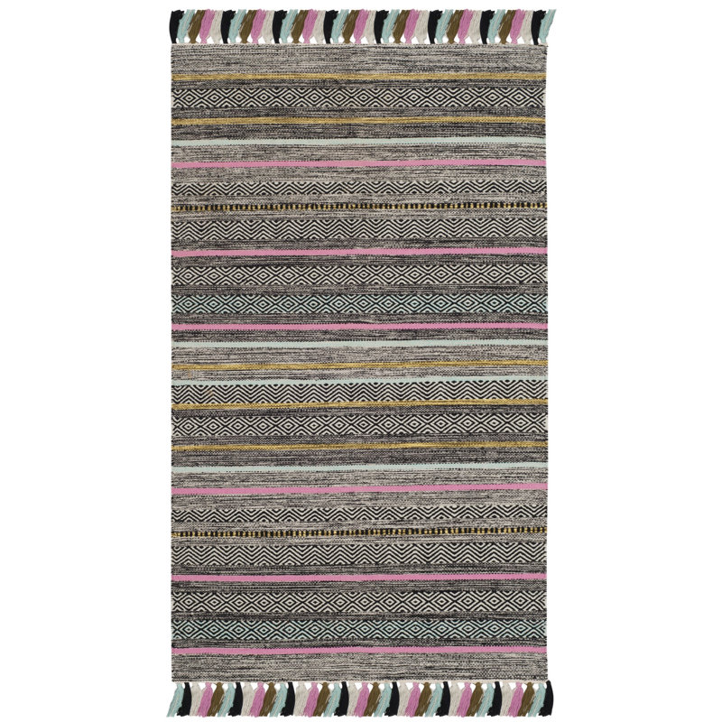 Montauk Hand Woven Cotton Striped Rug, Rectangle 8' x 10'