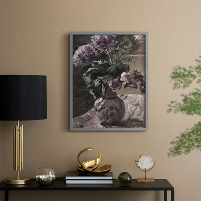 Reproduction florale vintage avec encadrement CCLXIX - bois massif