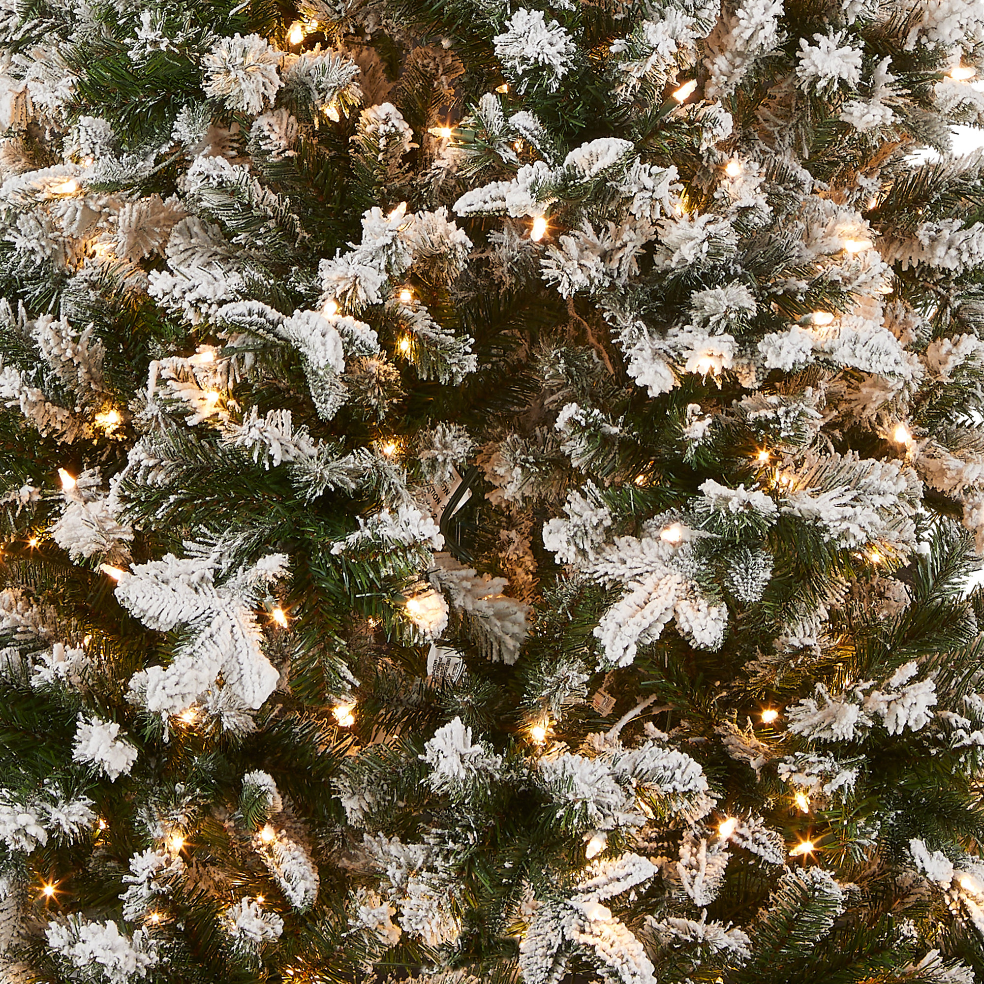 The Holiday Aisle® Snowy Everest Fir Medium Tree with Clear Lights, 9'