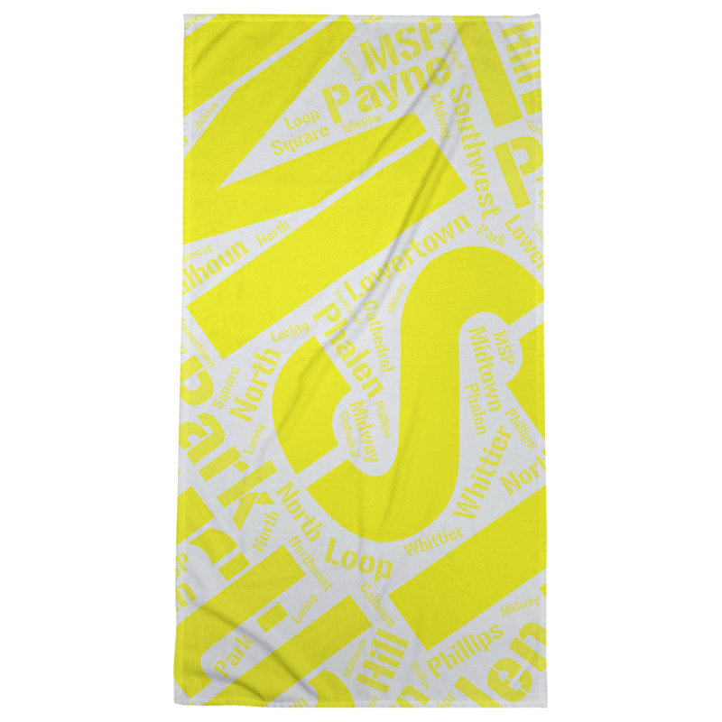 Bath Towel, Yellow, Microfiber, Minneapolis–Saint Paul