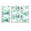 Silhouette de feuilles d'eucalyptus II - ensemble de 3 toiles encadrées-1706274835-1706274836