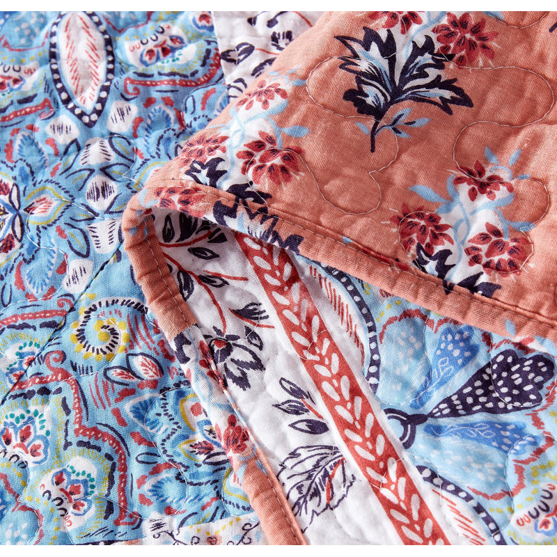 Cotton Paisley Quilt, Twin