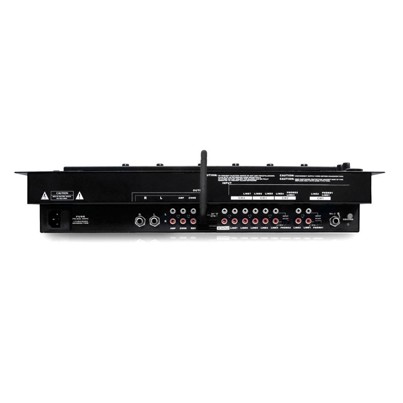 Pyle 6 Channel Mixer, Bluetooth DJ Controller, Stereo Mixer, Professional Sound System, LED Illumination, Mixer Digital Audio, Digital Mixing System, Speed Control, 5U Rack Mount System (PYD1964B)