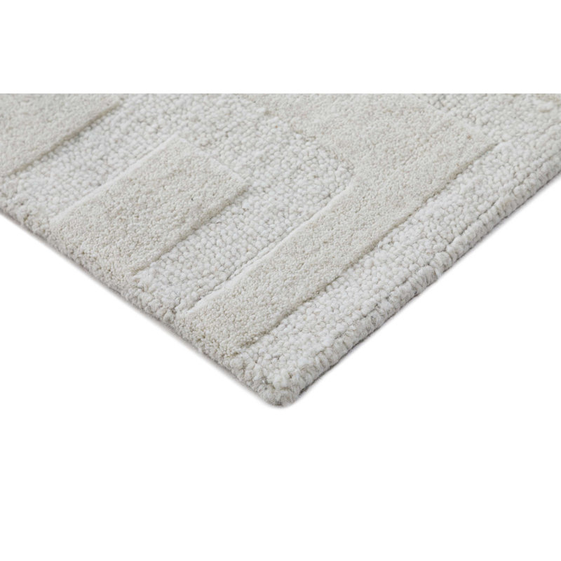 Ivory Hand-Tufted Wool Runner Rug 2'6" x 8'