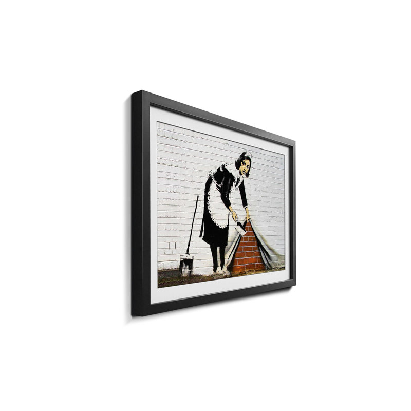Streetart No.19 by Banksy - Single Picture Frame Print, 44cm H x 64cm W