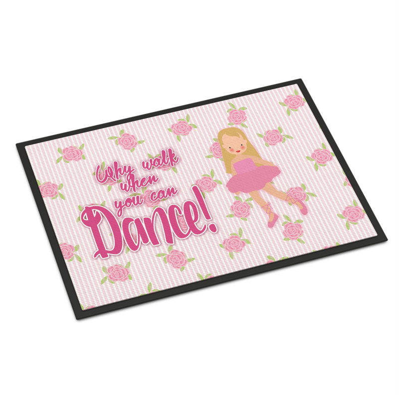 Long Blonde Hair Non-Slip Outdoor Door Mat, 27" L x 18" W