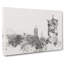 View of Edinburgh Skyline Watercolour - Wrapped Canvas-56638338