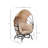 Sunnydaze Modern Luxury Egg Chair - Powder-Coated  Steel Frame with Polyester Cushion and Retractable Canopy -Taupe