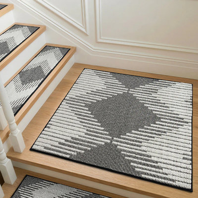 Tapis d'escalier antidérapant noir