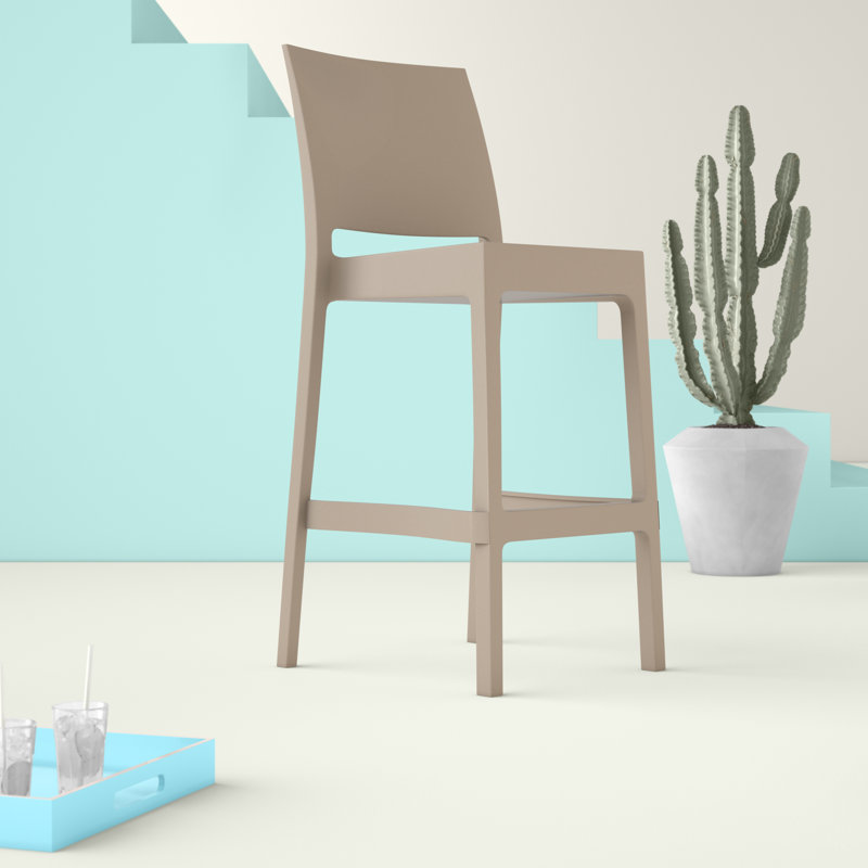 Tabouret de bar Adrienne, Taupe, 25.5"