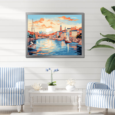 Sydney Harbour, coucher de soleil, côtes II - art mural côtier paysage portuaire