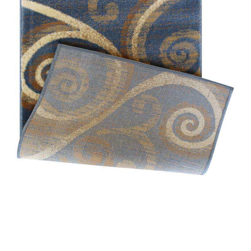 Tapis intérieur à motif abstrait tourbillonnant Aarley-Ray, Tapis de couloir 2 pi x 7 pi 3 po