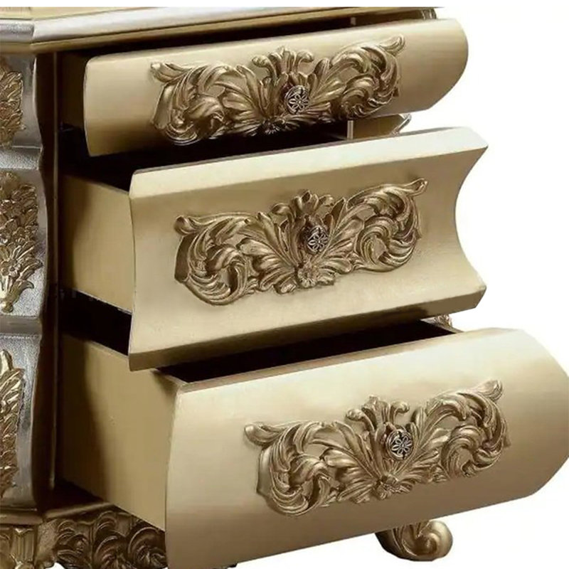 3 Drawers Resin Nightstand