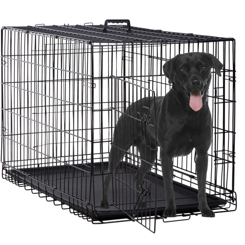 Cage pour chien Cage pour chien portative et pliable de 30 pouces de large à l'intérieur et à l'extérieur en métal résistant aux intempéries