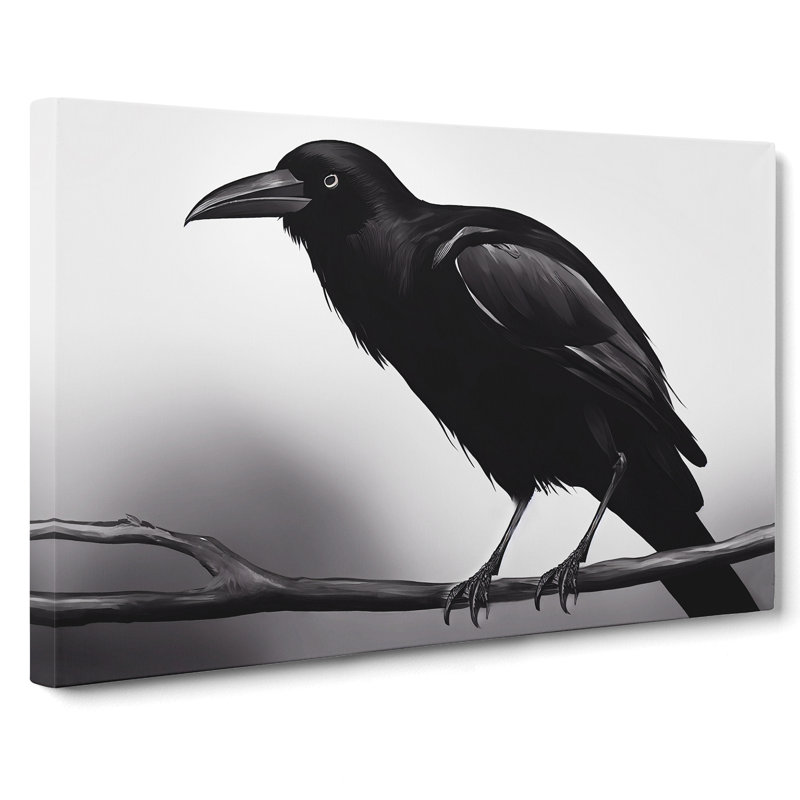 Cosmopolitan Crow Bird - Wrapped Canvas, 35cm H x 50cm W x 3cm D