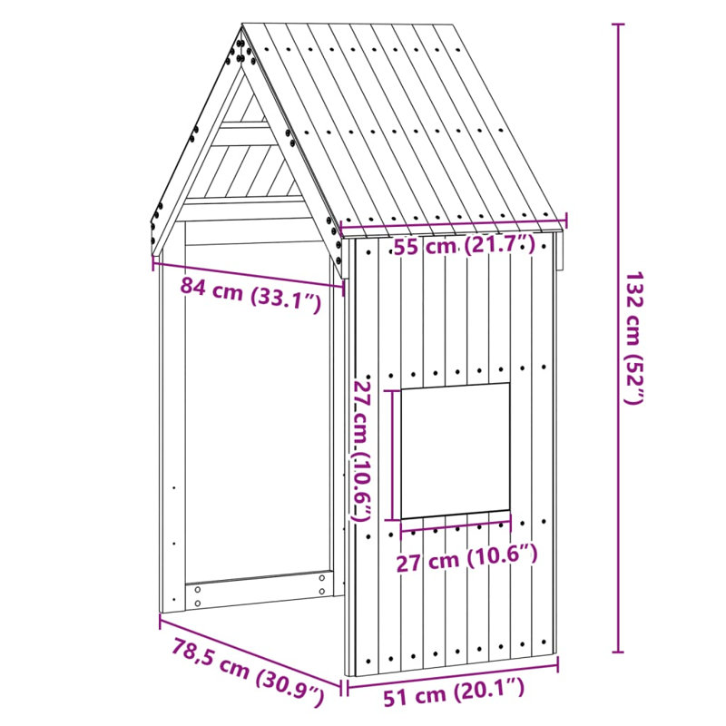 Arely Bunk Bed Accessories, 132cm H x 55cm L x 84cm W, Natural