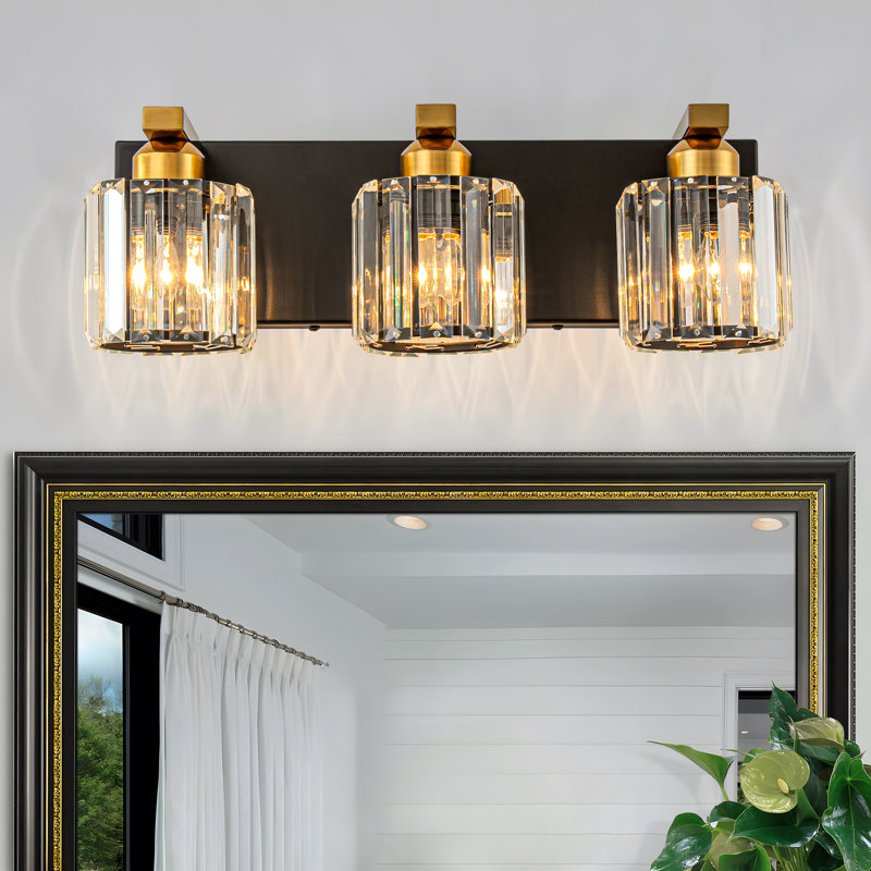 3/4Light Dimmable Vanity Light, Gold, 3