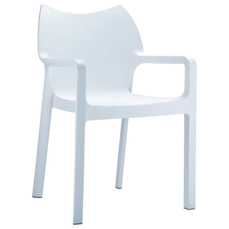 Adrian  2 - Person 23.6" Round Bistro Set, White