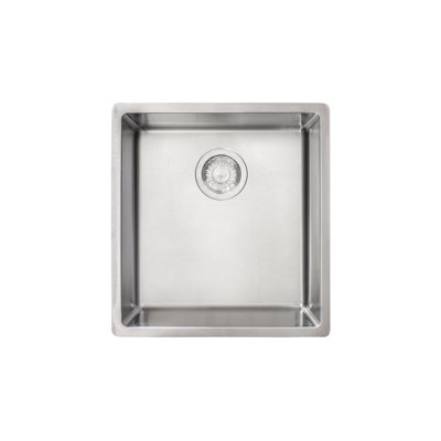 Cube 17" L x 18" W Undermount Bar Sink with Basket Strainer