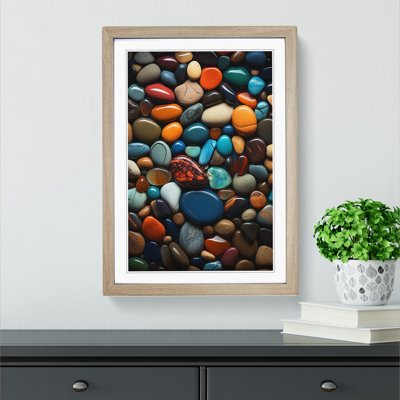 Pebbles Tachisme Art - Framed Print