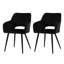 2 X Dining Chairs, Velvet Upholstered Kitchen Counter Chair, Lounge Reception Chairs For Dining Room-1138098691