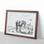 Horse in a Meadow by Jean Bernard - Picture Frame Drawing Print-55579149-55579150