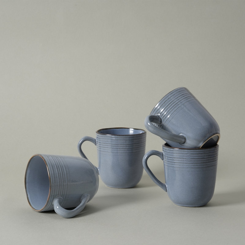 Grande tasse à café en grès 14 oz Evansburg - Service pour 4, Île Seymour Nord, Galapagos