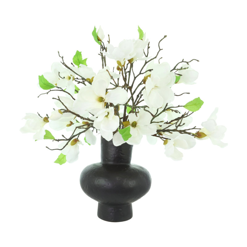 Magnolias Arranged in a Ceramic Pot
