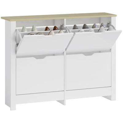 12 Pair Flip Down Shoe Storage