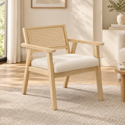 Hopley Cane Upholstered  Armchair