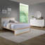 Commode 6 tiroirs - Commode en bois MOD 60 pouces avec finition neutre et poignées et pieds de tiroir en bois - Commode Alaterre Furniture (Blanc)