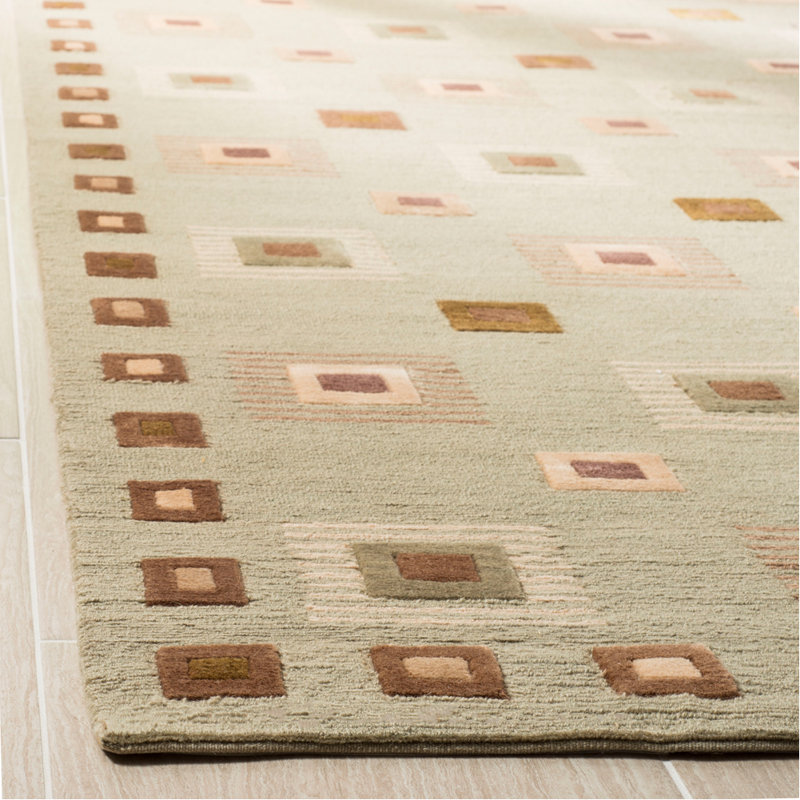 Tapis en laine noué à la main, Rectangle 6 pi x 9 pi