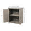 Potting Bench with Storage Cabinet and Metal Table Top-1358665331