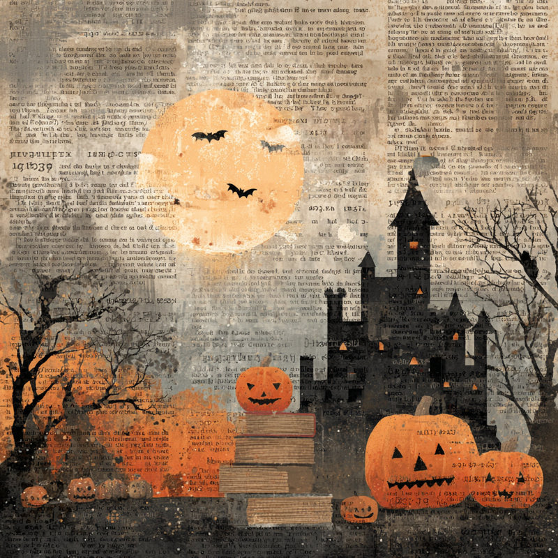 Automne squelette valse - art mural sur toile tendue, H 20 po x l 20 po