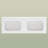 Solid Surface 60'' W X 22'' D Double Sinks Vanity Top Resin Stone Rectangular Sink Countertop in White with Pre-drilled Faucet Holes & 1.38 in. H Backsplash